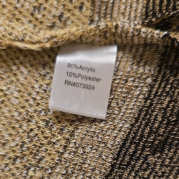 Ming Wang 2 Pieces Yellow Black Gradient Cardigan Sweater And Top - Picture 9 of 16